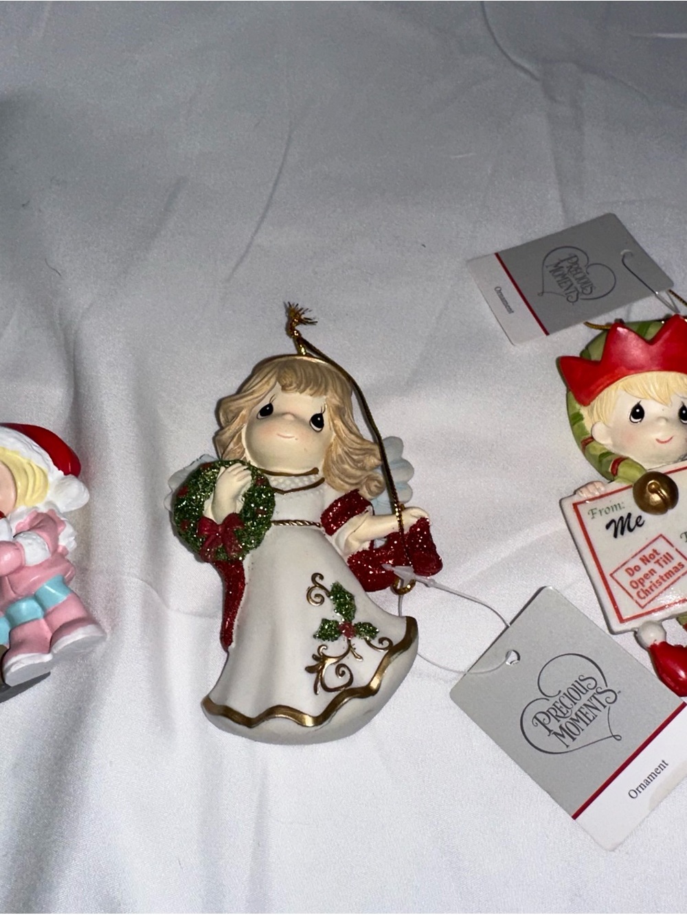 Precious Moments Christmas Ornament Lot of 3 With Tags